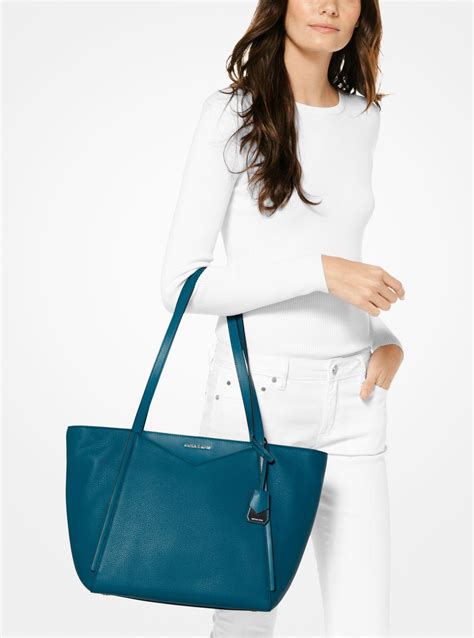 whitney tote michael kors|whitney large leather tote bag.